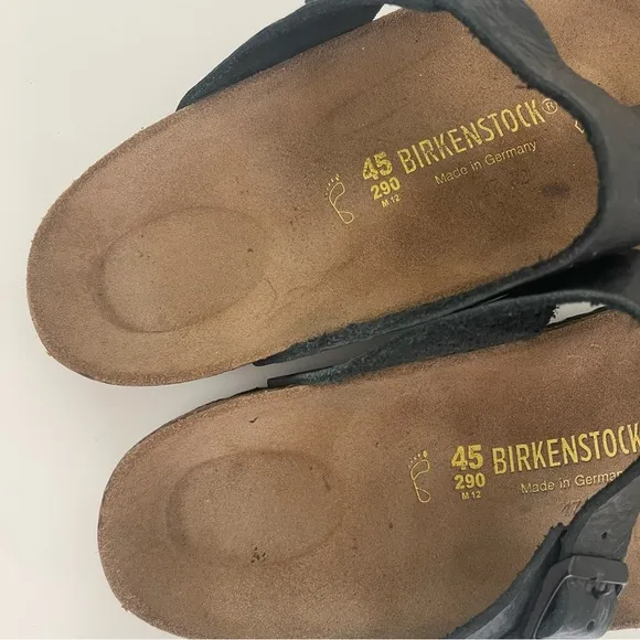 Birkenstock Gizeh Black Textured Birko Flor Thong Flip Flop Slip On Sandals 12
