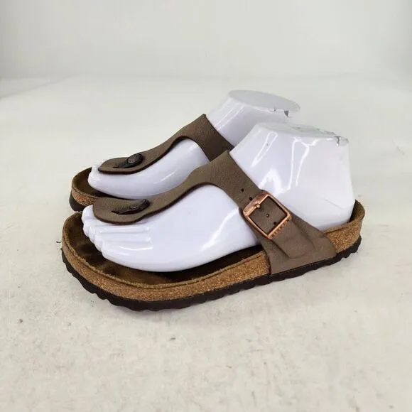 Birkenstock Gizeh Women's Thong Shoes Size 36 Brown Leather Flip-Flop Sandals