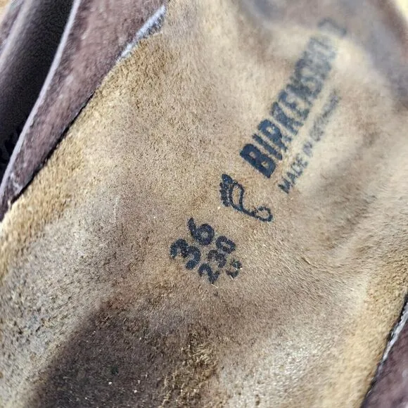 Birkenstock Gizeh Women's Thong Shoes Size 36 Brown Leather Flip-Flop Sandals