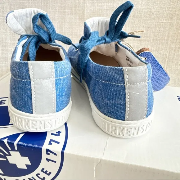 Birkenstock Kids Arran Canvas Sneaker Shoes Blue Size EU 32 (US L1)