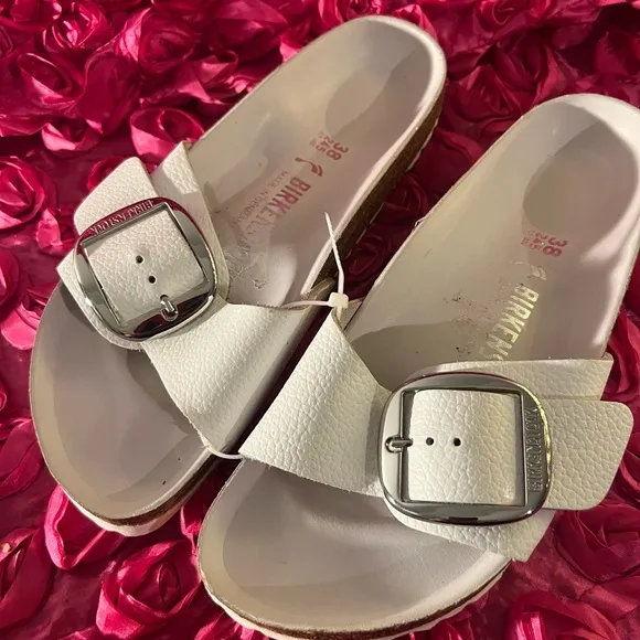 BIRKENSTOCK Madrid Big Buckle White Leather