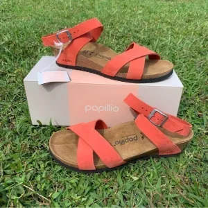 Birkenstock Papillio Lola Sandal in Coral- Limited Edition- Size 41- US 10-10.5