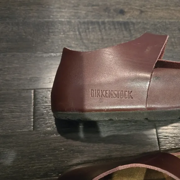 Birkenstock Paris Mary Jane Shoe - Oiled Leather Chestnut Brown - Women's SZ 39