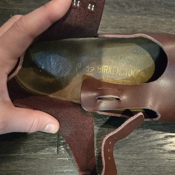 Birkenstock Paris Mary Jane Shoe - Oiled Leather Chestnut Brown - Women's SZ 39