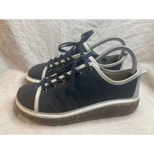 Birkenstock Santa Cruz Women's Size 6-6.5 (EU 37) Fit Navy Canvas Lace Up Shoes