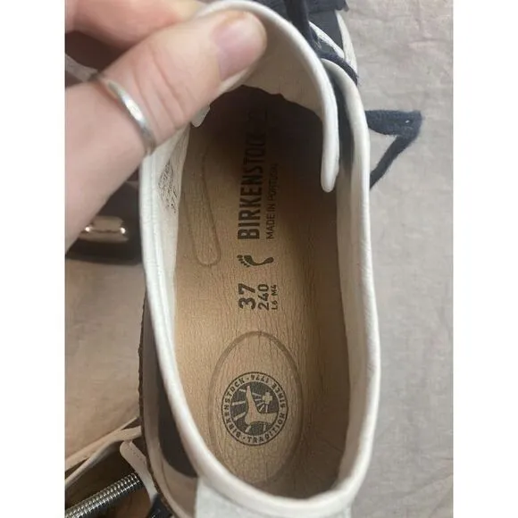 Birkenstock Santa Cruz Women's Size 6-6.5 (EU 37) Fit Navy Canvas Lace Up Shoes
