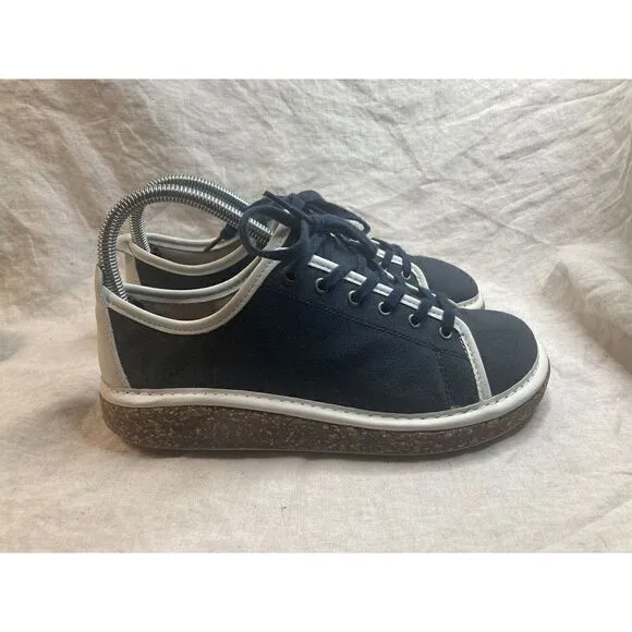 Birkenstock Santa Cruz Women's Size 6-6.5 (EU 37) Fit Navy Canvas Lace Up Shoes