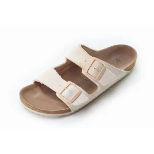 BIRKENSTOCK Vegan Arizona Two Strap Canvas Eggshell Sandals Shoes EU 41 L 10