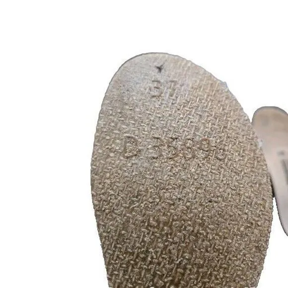 Birkenstock Women Size 7 Beige Lace Up Round Toe Flat Leather