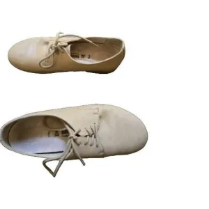 Birkenstock Women Size 7 Beige Lace Up Round Toe Flat Leather