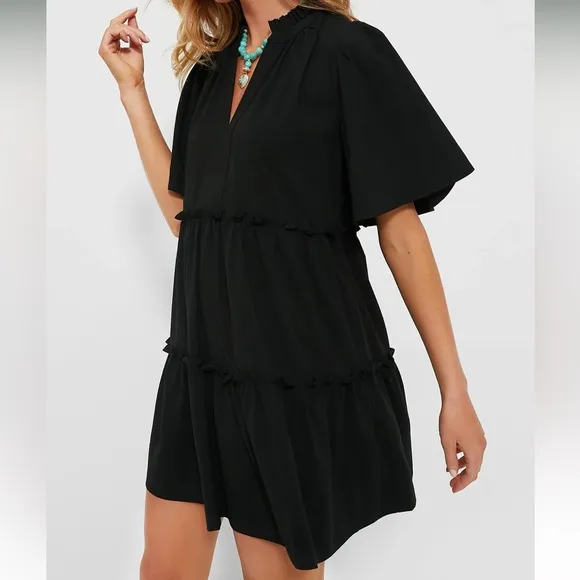 Black Crepe Crawford Dress
