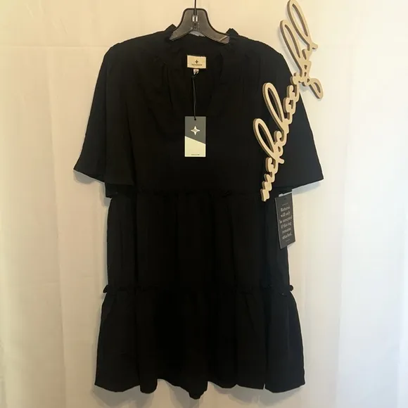 Black Crepe Crawford Dress