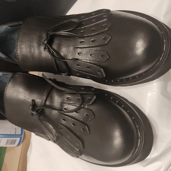 Black Leather Moccasins with Smooth Finish