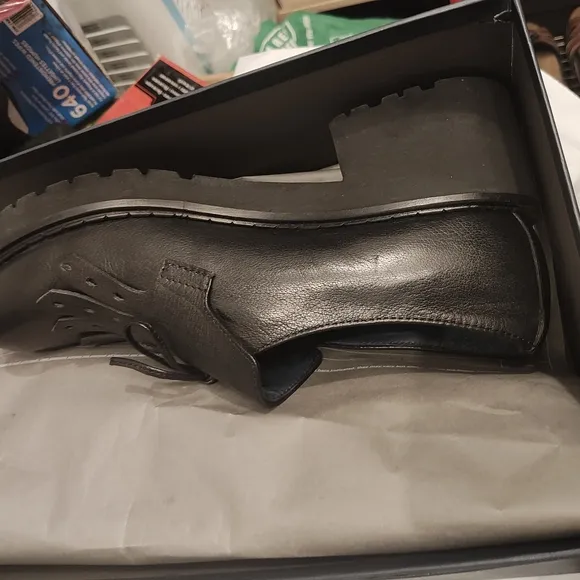 Black Leather Moccasins with Smooth Finish