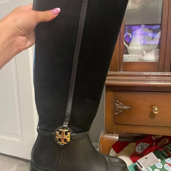 BLACK TORY BURCH BOOTS suede boots