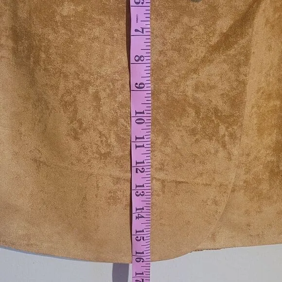 Blank NYC Caramel New with Tags Faux Suede Tie Mini Skirt Women's 25