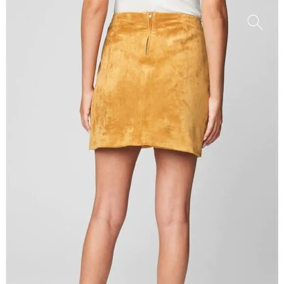 Blank NYC Caramel New with Tags Faux Suede Tie Mini Skirt Women's 25