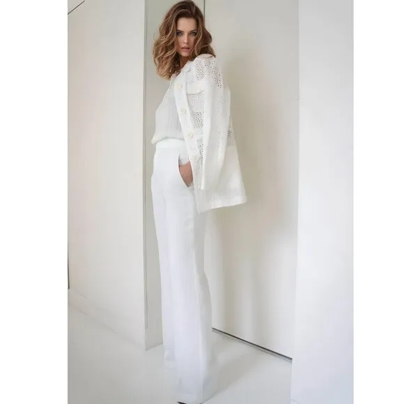BLOGGER'S FAVE! Zara White Embroidered Jacket Sz S NWT