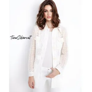 BLOGGER'S FAVE! Zara White Embroidered Jacket Sz S NWT