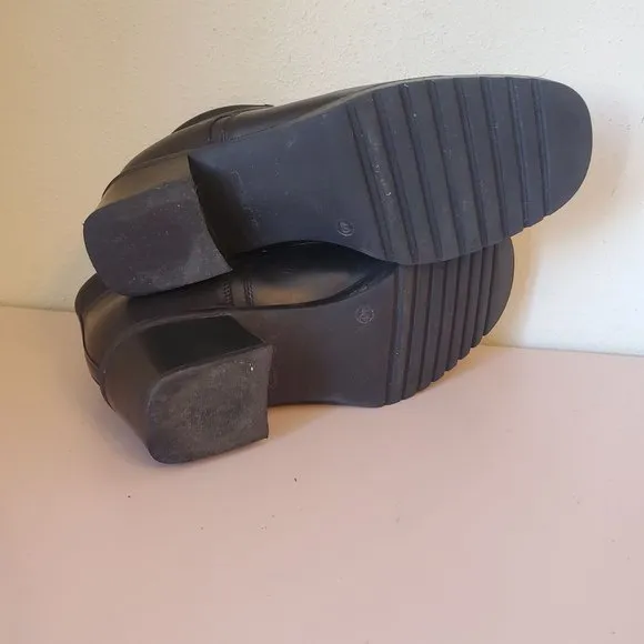 Blondo 40 Waterproof Black Booties Ankle Boots Zip Up Heels Canada 9 9.5