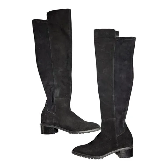 Blondo Sierra Black Waterproof Suede Over the Knee Classic Almond Toe Boots 7.5