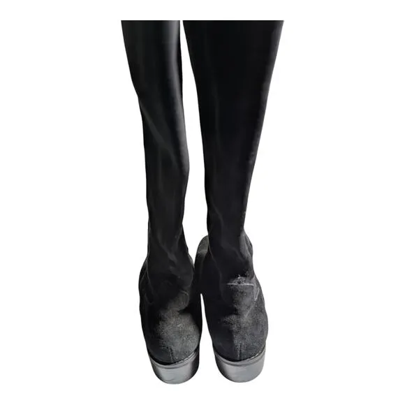 Blondo Sierra Black Waterproof Suede Over the Knee Classic Almond Toe Boots 7.5