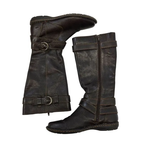 B.O.C. Born Concept Leather Calf High Flat Boots Size 8.5