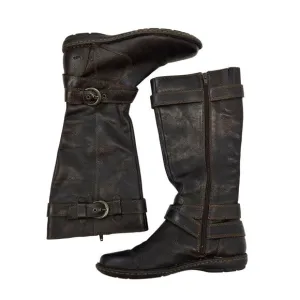 B.O.C. Born Concept Leather Calf High Flat Boots Size 8.5