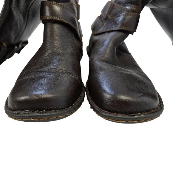 B.O.C. Born Concept Leather Calf High Flat Boots Size 8.5