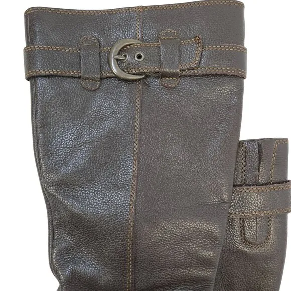 B.O.C. Born Concept Leather Calf High Flat Boots Size 8.5