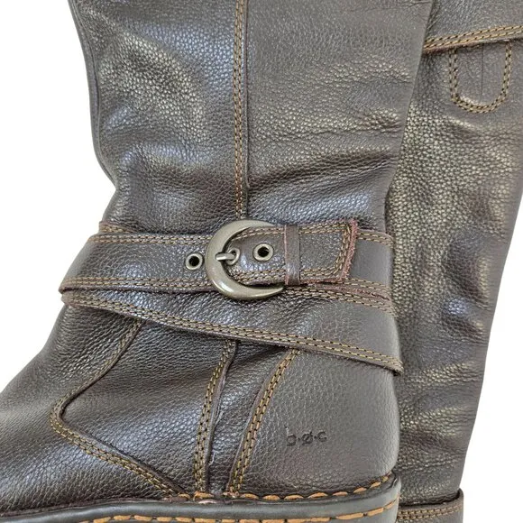 B.O.C. Born Concept Leather Calf High Flat Boots Size 8.5
