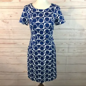 Boden Angela Textured Eye Glasses Dress Riviera Blue