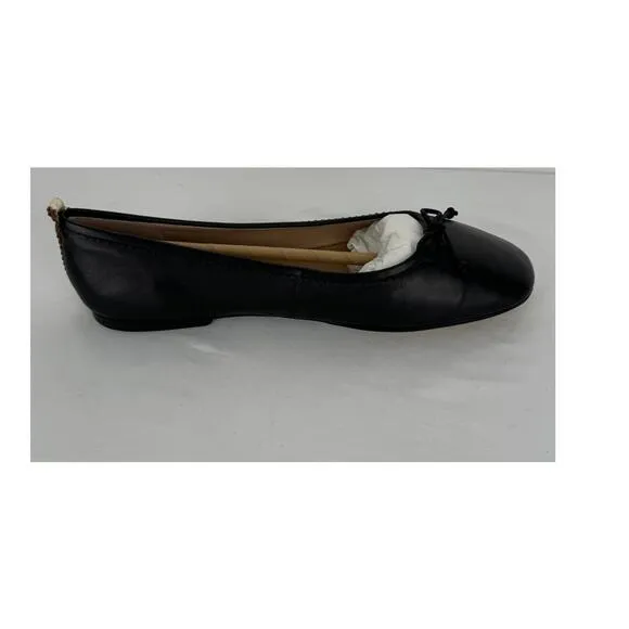 Boden Kitty Leather Flexi Sole Ballet Flats Womens Size 40 Black Gold New Shoes