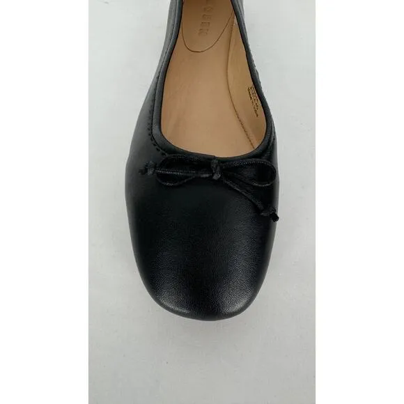 Boden Kitty Leather Flexi Sole Ballet Flats Womens Size 40 Black Gold New Shoes