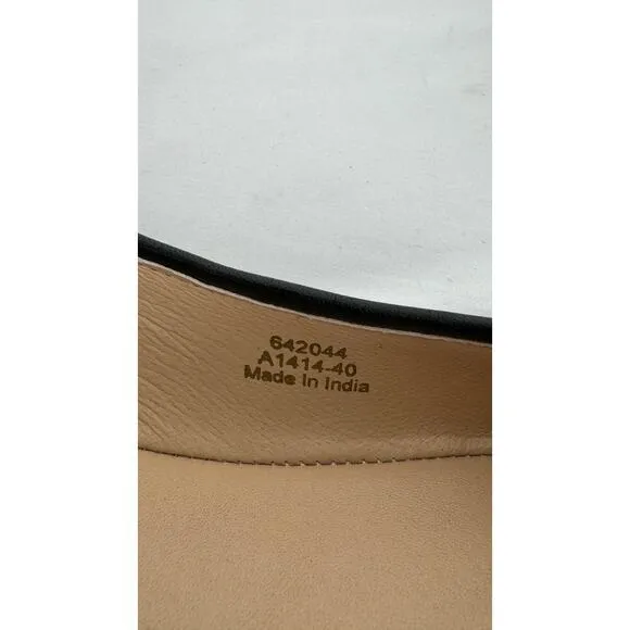 Boden Kitty Leather Flexi Sole Ballet Flats Womens Size 40 Black Gold New Shoes