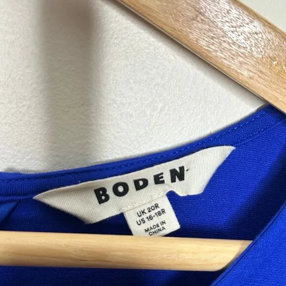 BODEN Sabrina Ponte Fit &amp; Flare Dress Royal Blue Sz 16/18 Reg {B22}