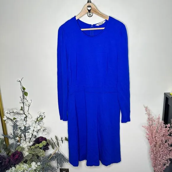 BODEN Sabrina Ponte Fit &amp; Flare Dress Royal Blue Sz 16/18 Reg {B22}