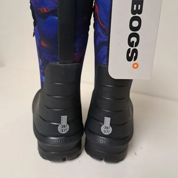 BOGS Boots Youth Kids 11 EU 27 Neo Classic Oil Twist Purple Swirl Girls Boys NWT