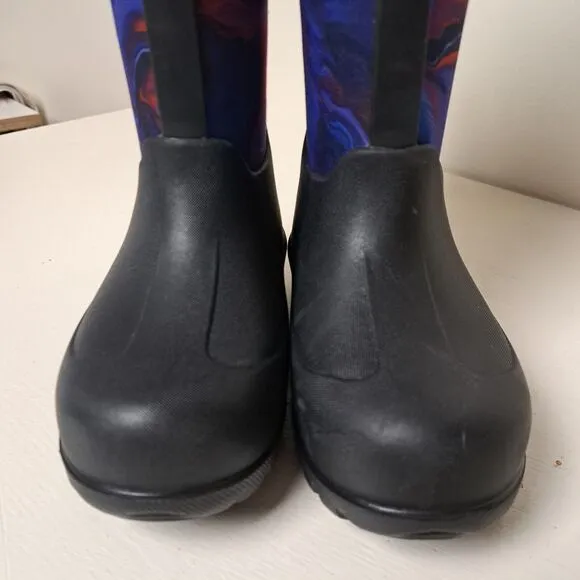 BOGS Boots Youth Kids 11 EU 27 Neo Classic Oil Twist Purple Swirl Girls Boys NWT