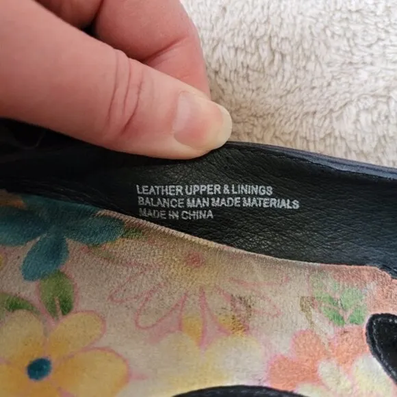 Born black leather flats size 9.5