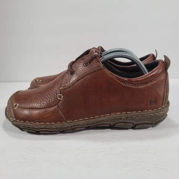 Born Brown Leather 2 Eye Lace Up Shoes Men's Size 10.5