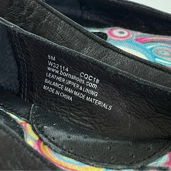 Born Women's Black Leather Flats Size 8