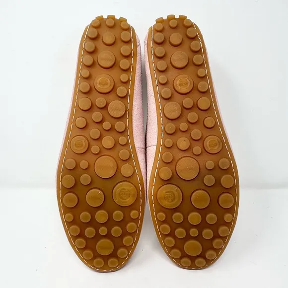 Born Women's Pink Leather Driving Loafers Suede