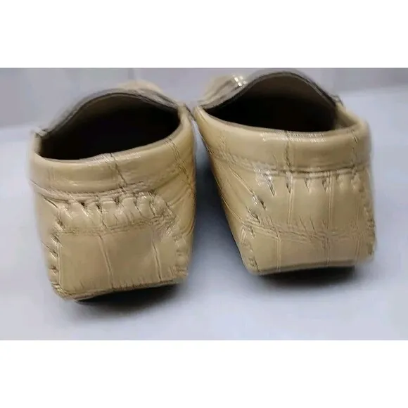 BOSS Boys Leather Loafers Size 9.5 US Crocodile Designer Moccasins Kids Shoes