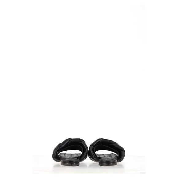 Bottega Veneta Lido Flats in Black Leather
