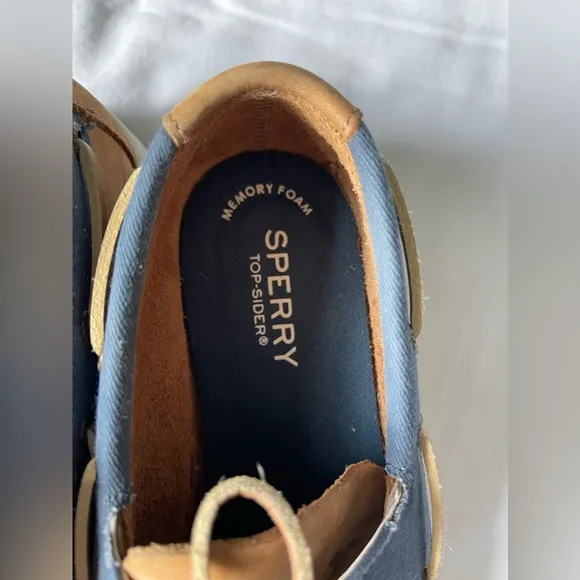 Boys 3M  Sperry Top-Sider Sperry Cup II Boat Shoe Tan/Navy Leather