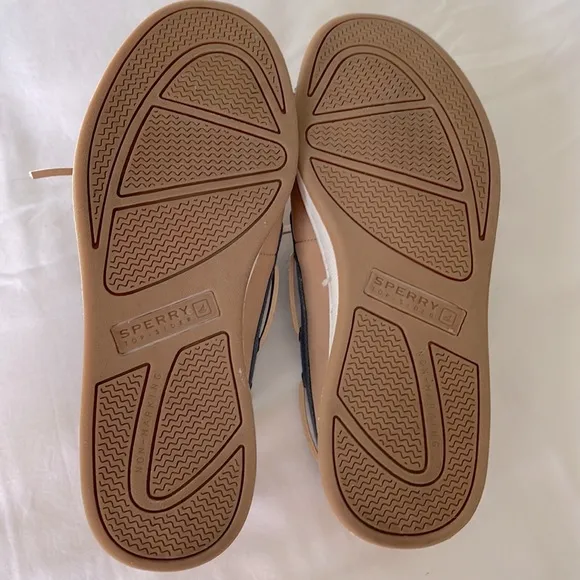 Boys 3M  Sperry Top-Sider Sperry Cup II Boat Shoe Tan/Navy Leather