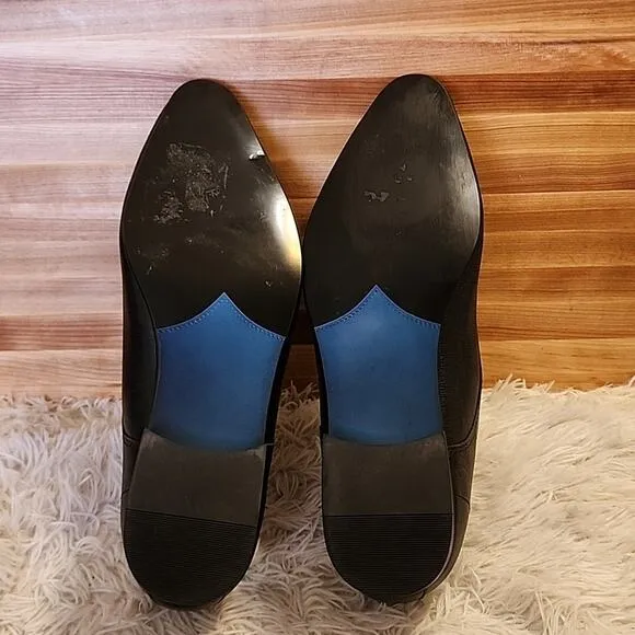 BP. ALBERT PLAIN TOE DERBY IN BLACK SAFFIANO MENS SIZE 13