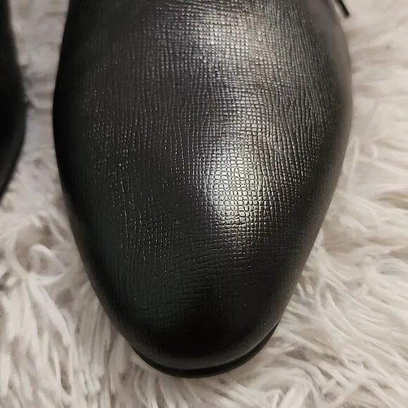 BP. ALBERT PLAIN TOE DERBY IN BLACK SAFFIANO MENS SIZE 13