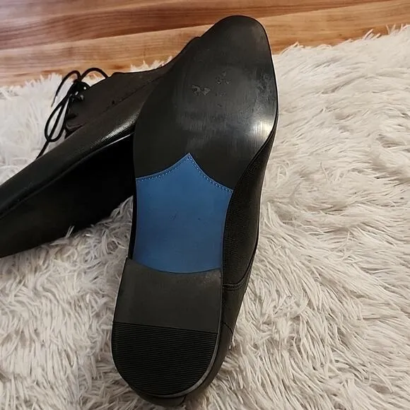 BP. ALBERT PLAIN TOE DERBY IN BLACK SAFFIANO MENS SIZE 13